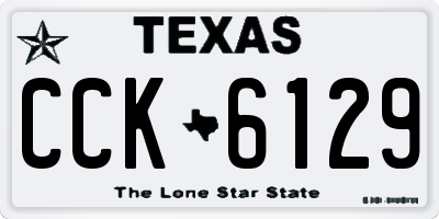 TX license plate CCK6129
