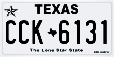 TX license plate CCK6131