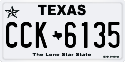 TX license plate CCK6135
