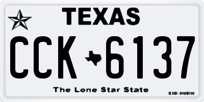 TX license plate CCK6137
