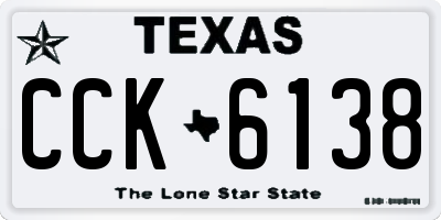 TX license plate CCK6138