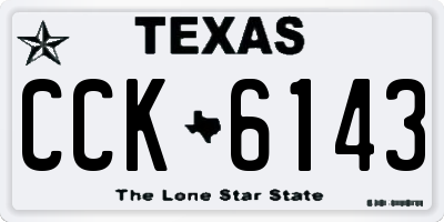 TX license plate CCK6143