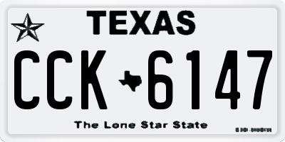 TX license plate CCK6147