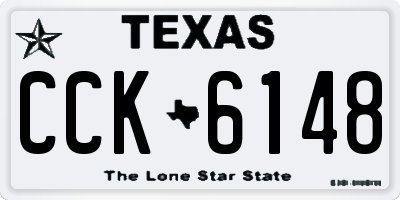 TX license plate CCK6148