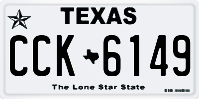 TX license plate CCK6149