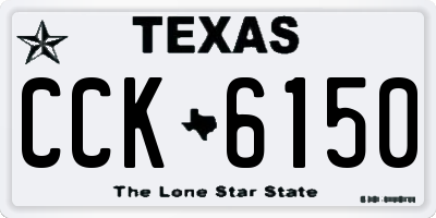 TX license plate CCK6150