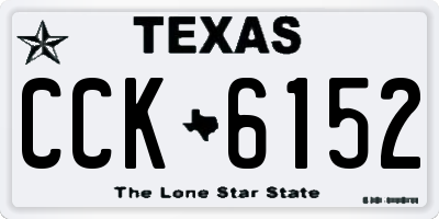 TX license plate CCK6152