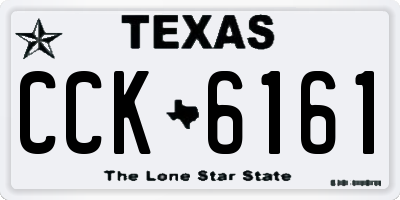 TX license plate CCK6161