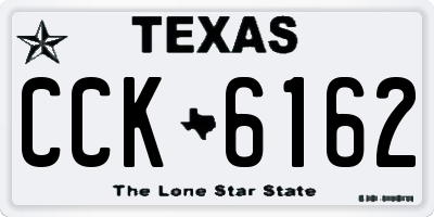 TX license plate CCK6162