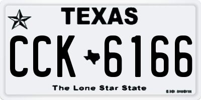 TX license plate CCK6166