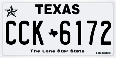 TX license plate CCK6172
