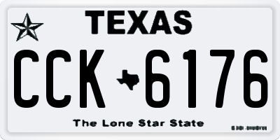TX license plate CCK6176