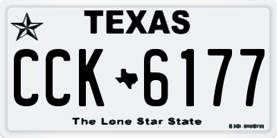 TX license plate CCK6177
