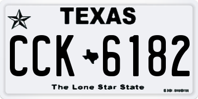 TX license plate CCK6182