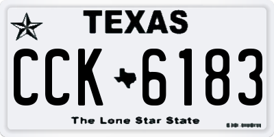 TX license plate CCK6183