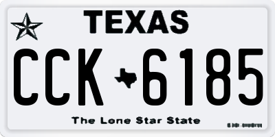 TX license plate CCK6185