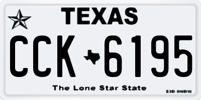 TX license plate CCK6195