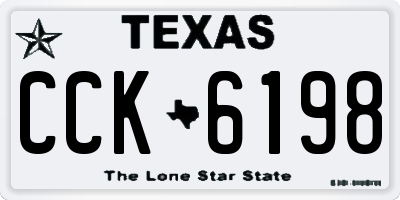 TX license plate CCK6198