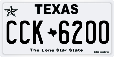 TX license plate CCK6200