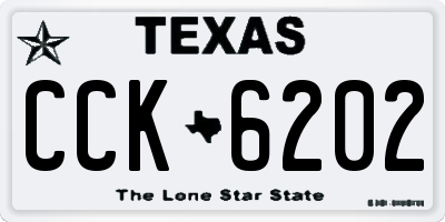 TX license plate CCK6202
