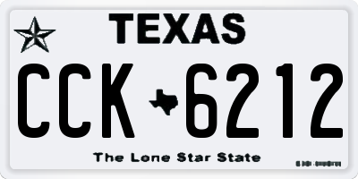 TX license plate CCK6212