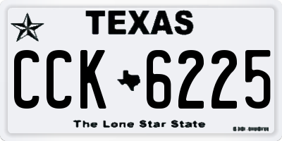 TX license plate CCK6225