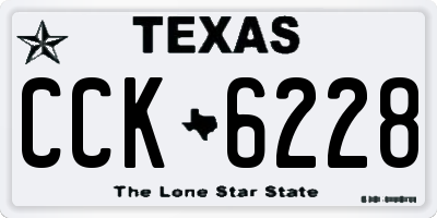 TX license plate CCK6228