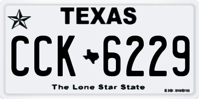 TX license plate CCK6229