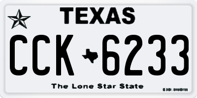 TX license plate CCK6233