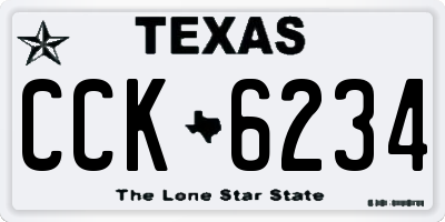 TX license plate CCK6234