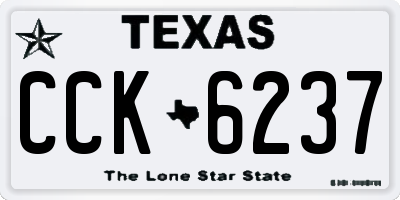 TX license plate CCK6237