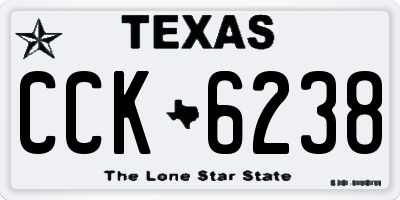 TX license plate CCK6238