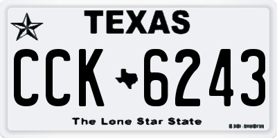 TX license plate CCK6243