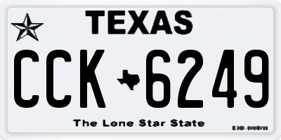 TX license plate CCK6249