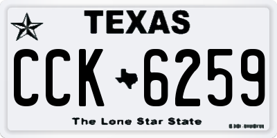 TX license plate CCK6259
