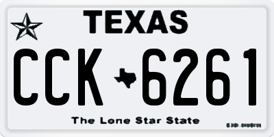 TX license plate CCK6261