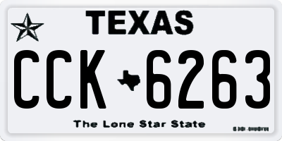 TX license plate CCK6263