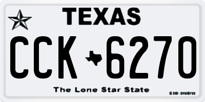 TX license plate CCK6270