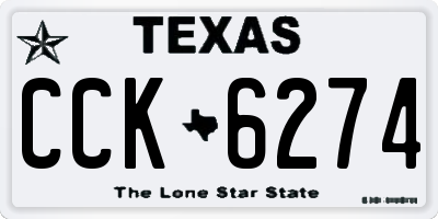 TX license plate CCK6274