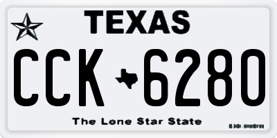 TX license plate CCK6280