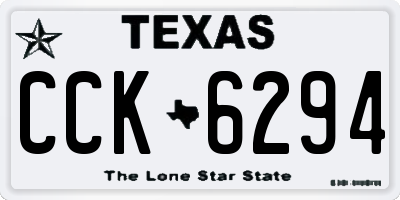 TX license plate CCK6294