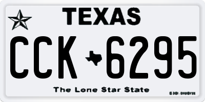 TX license plate CCK6295