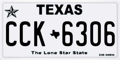TX license plate CCK6306