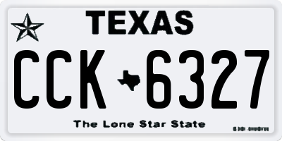 TX license plate CCK6327