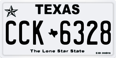 TX license plate CCK6328