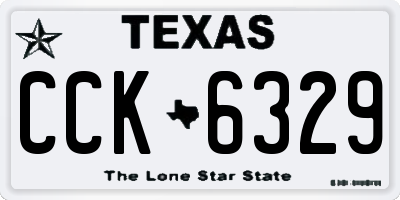 TX license plate CCK6329