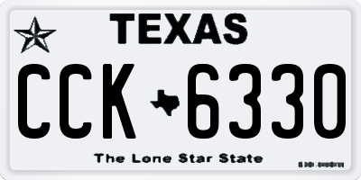 TX license plate CCK6330