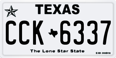 TX license plate CCK6337