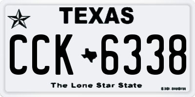 TX license plate CCK6338