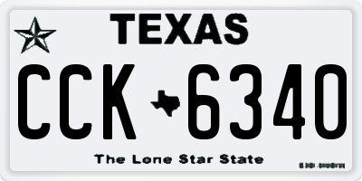 TX license plate CCK6340